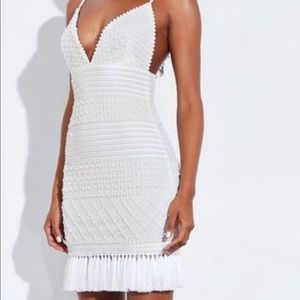 White Embellished Mini Dress
